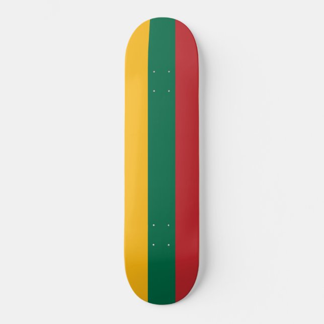 Litauiska Flagga Mini Skateboard Bräda 18,5 Cm (Framsida)