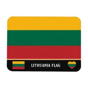 Litauiska Flagga och Litauen, resor, helgdag/idrot Magnet
