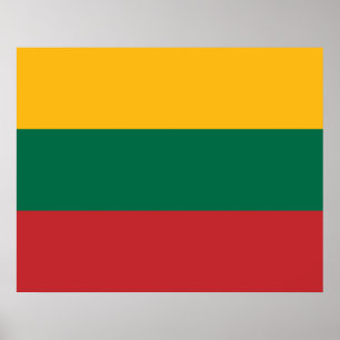 Litauiska Flagga Poster