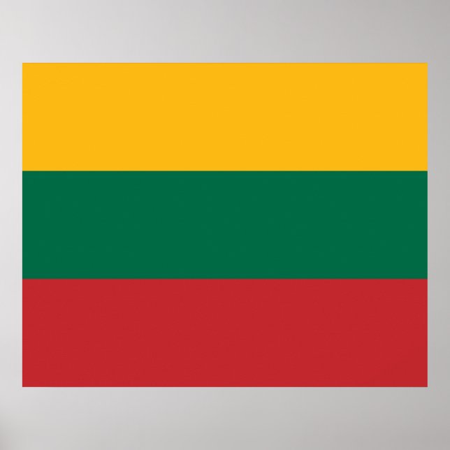 Litauiska Flagga Poster (Framsidan)