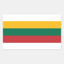 Litauiska Flagga Rektangulärt Klistermärke