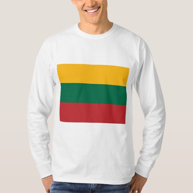 Litauiska Flagga T Shirt (Framsida)