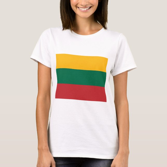 Litauiska Flagga T Shirt (Framsida)