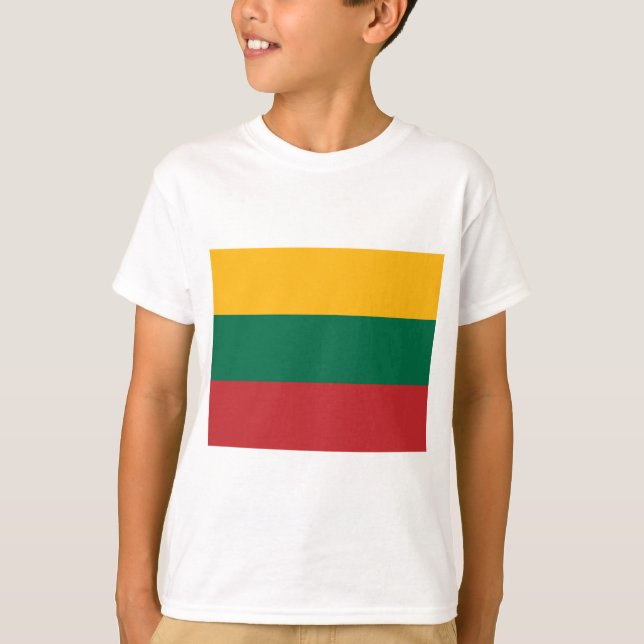 Litauiska Flagga T Shirt (Framsida)