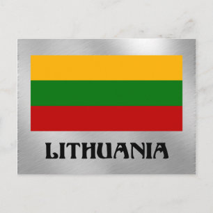 Litauiska Flagga Vykort
