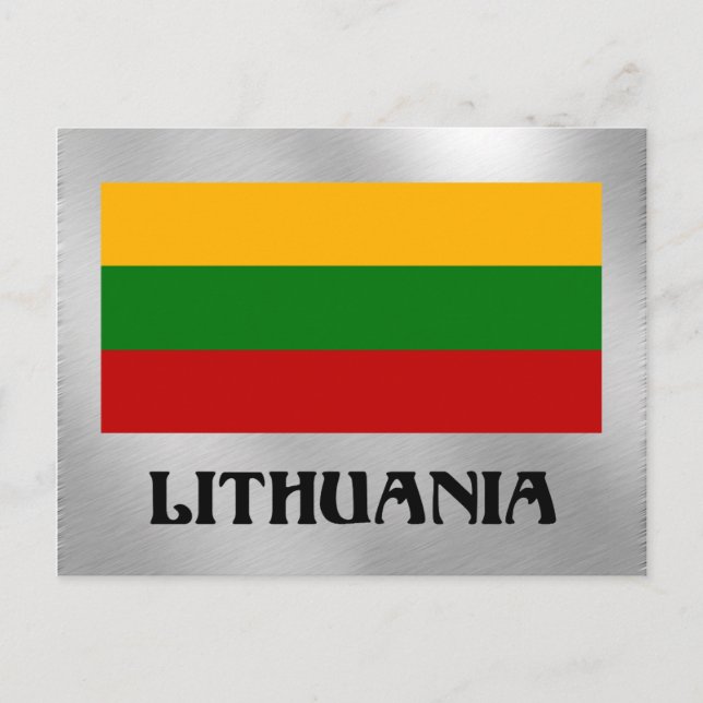 Litauiska Flagga Vykort (Framsida)