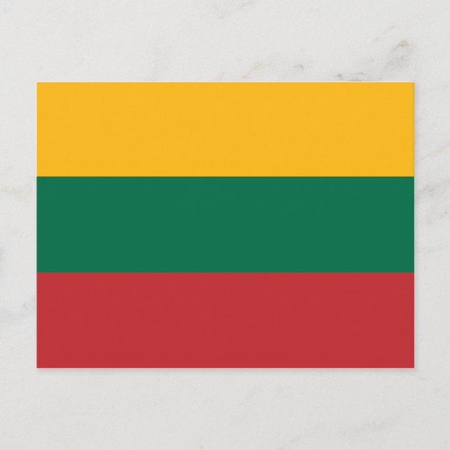Litauiska Flagga Vykort (Framsida)