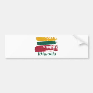 Litauiska flaggadesigner bildekal