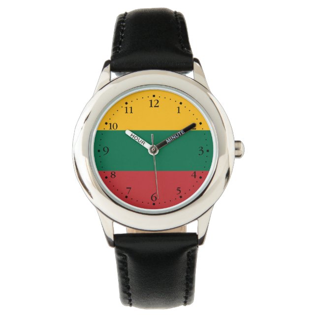 Litauiska flaggan armbandsur (Framsida)