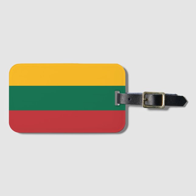 Litauiska flaggan bagagebricka (Framsida horisontal)