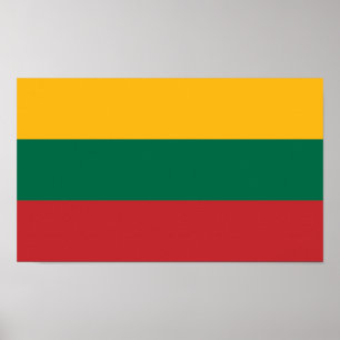 Litauiska flaggan poster
