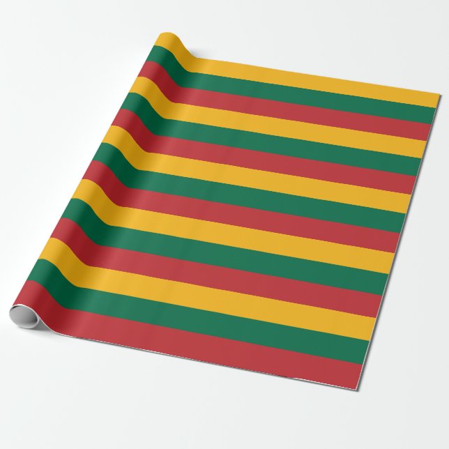 Litauiska flaggan presentpapper (Utrullad)