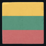 Litauiska flaggan stenunderlägg<br><div class="desc">Patriotisk flagga av Litauen.</div>