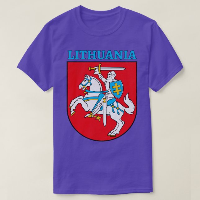 Litauiska Jackande av Arm T Shirt (Design framsida)