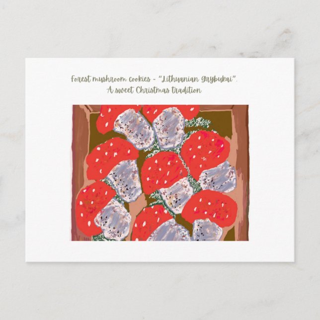 Litauiska jultraditioner helg vykort (Framsida)