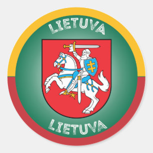 Litauiskt kulturarvsemblem runt klistermärke