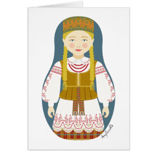 Litauiskt Matryoshka-kort OBS Kort