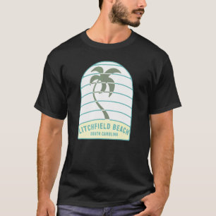 Litchfield Beach South Carolina Handflatan Träd Sc T Shirt