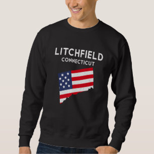 Litchfield Connecticut USA State America Travel Co Lång Ärmad Tröja