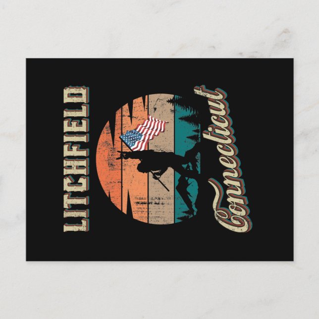 Litchfield Connecticut Vykort (Framsida)