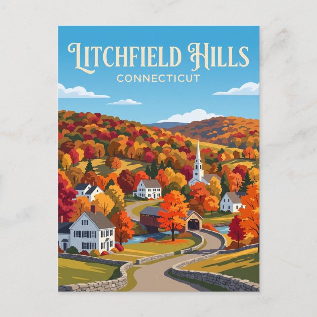 Litchfield Hills USA Vykort (Framsida)