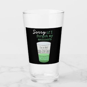 Lite Absinthe sinden Funny Drink Slogan Glaskopp