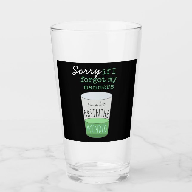 Lite Absinthe sinden Funny Drink Slogan Glaskopp (Framsida)