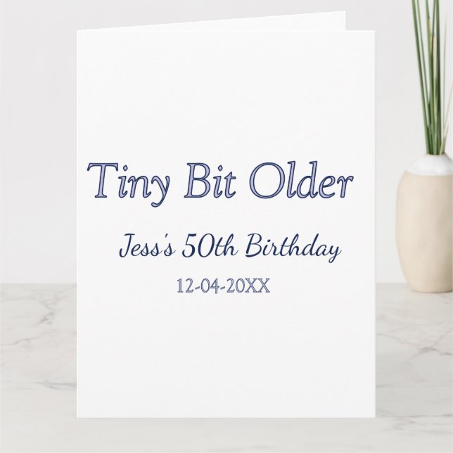 lite äldre 50-årsdag lila pastell modern  kort (Framsida)
