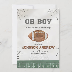 Lite All Star American Football Shower Inbjudningar