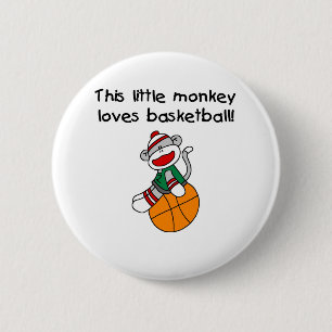 Lite älskar apan basket knapp