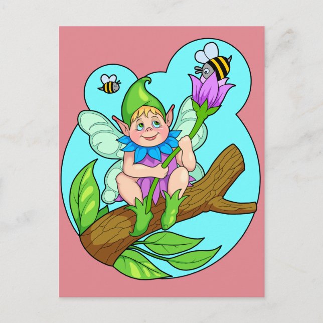 lite älva vykort (Framsida)