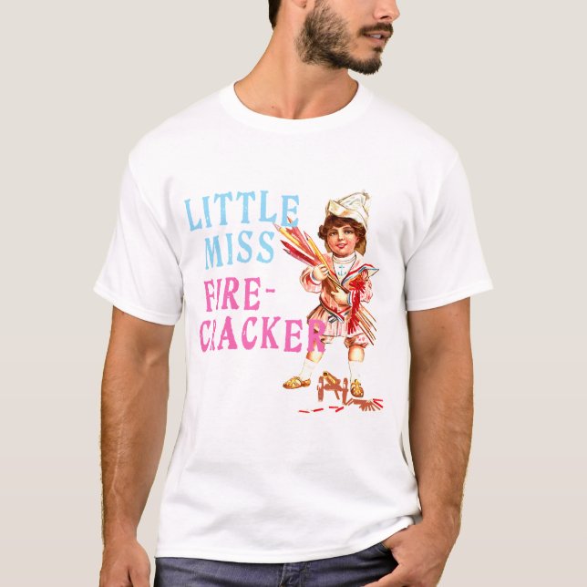 Lite Americana Fröcken smällarevintage T Shirt (Framsida)