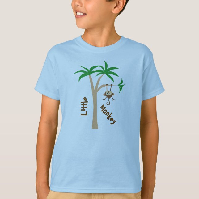 Lite apa med träd t-shirt (Framsida)