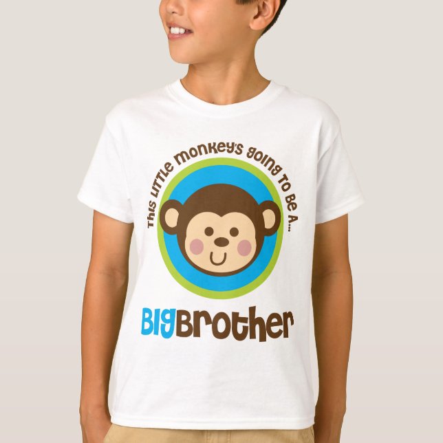 Lite apa som går att vara en storebror tee shirt (Framsida)