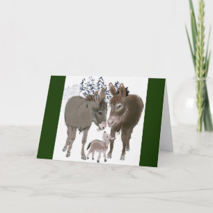 Lite åsna på jul helgkort