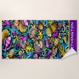 Lite av Beach Stänk i Färg Beach Towel