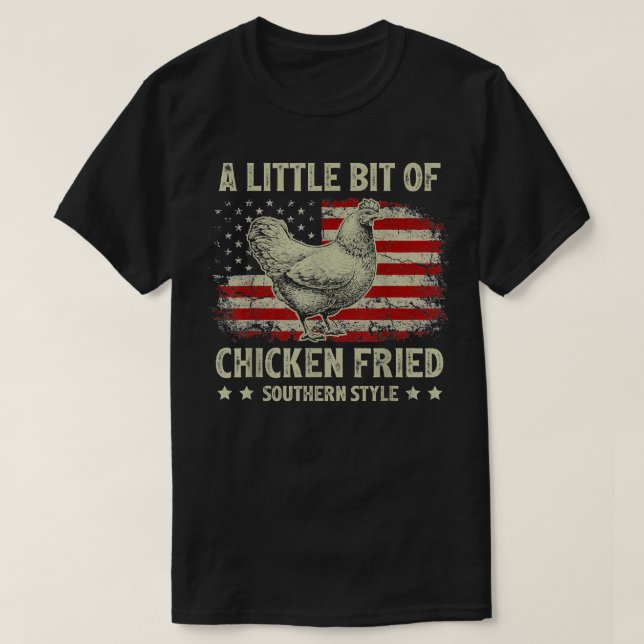 Lite av Chicken Fried Southern Stil USA F T Shirt (Design framsida)