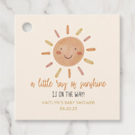 Lite av solljus Gult Sol Baby Shower Gåvor Etiketter