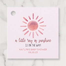 Lite av solljus Rosa Sol Baby Shower Gåvor Etiketter