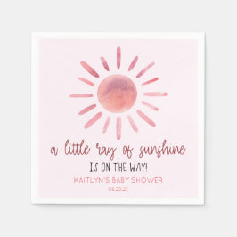 Lite av solljus Rosa Sol Baby Shower Pappersservett