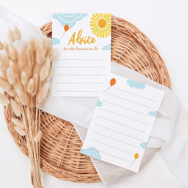 Lite av Sunshine Baby Shower Advice-kort (Skapare uppladdad)
