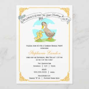 Lite avslöjer den tvilling- gender för Ducklings   Inbjudningar