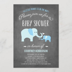 Lite baby showerinbjudan för jordnöt   inbjudningar