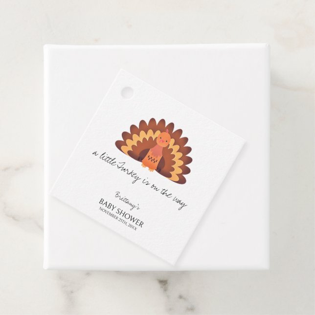 Lite babyskugga för Turkiets Thanksgiving Gåvor Etiketter (På plats)