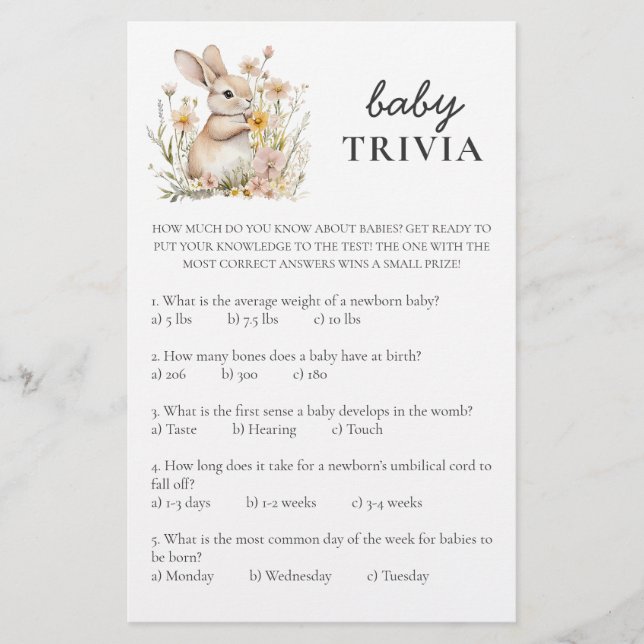 Lite babystöld: Baby Trivia (Framsida)