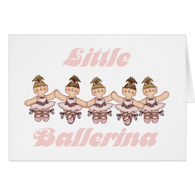 Lite Ballerina Hälsningskort (Framsidan Horizontal)