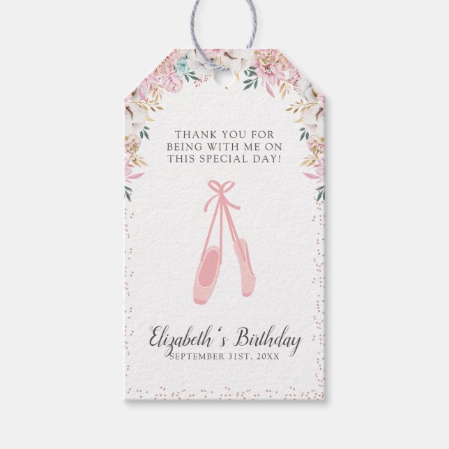 Lite Ballerina Tack Presentetikett (Framsidan)