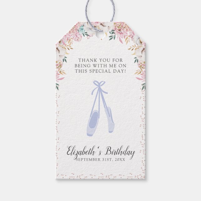 Lite Ballerina Tack Presentetikett (Framsidan)