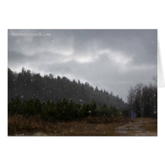 Lite berghydda hälsningskort