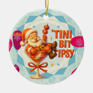 lite berusad tomte julgransprydnad keramik